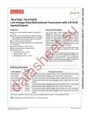 74LVT245MTCX datasheet  